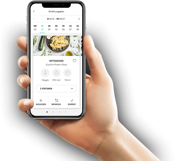 Upfit Ernährungsplan App für Abnehmen, Clean Eating, Fettabbau und Muskelaufbau